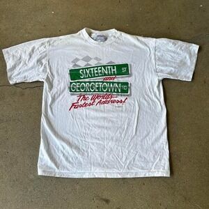 Vintage 90s Indianapolis Indiana speedway graphic tee shirt tshirt